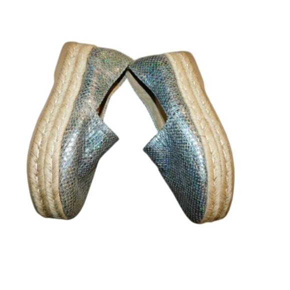 Naturalizer Size 6M Tweedy Metallic Fabric Rope Covered Platform Shoes NEW $49 - Picture 3 of 4